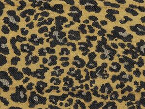 Coperta in acrilico e poliestere marrone e nero 130 x 170 cm motivo leopardo nappe boho soggiorno camera da letto Beliani