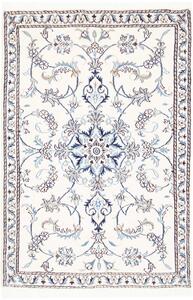 Tappeto Nain Kashmar Persia Medaglione Crema Blu 86x135 Cm