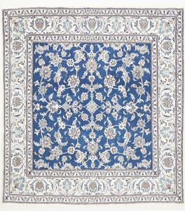 Tappeto Nain Kashmar Persia Floreale Blu Crema 196x210 Cm