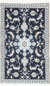 Tappeto Nain Kashmar Persia Medaglione Blu Notte Avorio 87x145 Cm