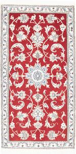 Tappeto Nain Kashmar Persia Medaglione Rosso Bianco 70x138 Cm