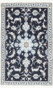 Tappeto Nain Kashmar Persia Medaglione Blu Notte Azzurro 77x140 Cm