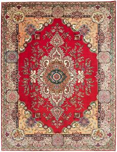 Tappeto Tabriz Persia Medaglione Rosso Avorio 303x397 Cm