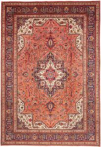 Tappeto Tabriz Persia Medaglione Terracotta Blu 237x348 Cm
