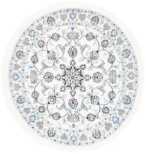 Tappeto Nain Kashmar Persia Medaglione Bianco Blu 145x150 Cm