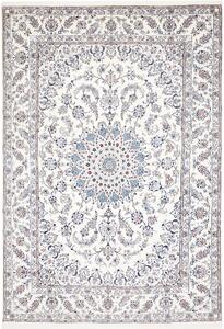 Tappeto Nain Kashmar Persia Medaglione Crema Blu 245x350 Cm
