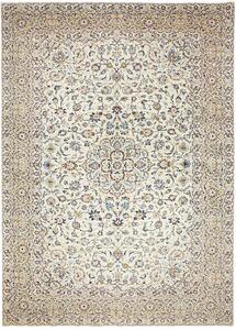 Tappeto Kashan Persia Medaglione Crema Blu 273x386 Cm