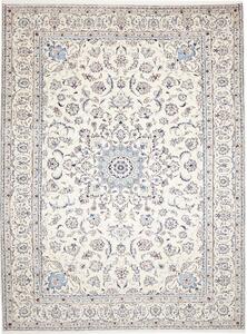 Tappeto Nain Kashmar Persia Medaglione Avorio Blu 286x400 Cm
