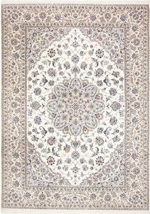 Tappeto Nain 9la Persia Medaglione Bianco Azzurro 250x346 Cm