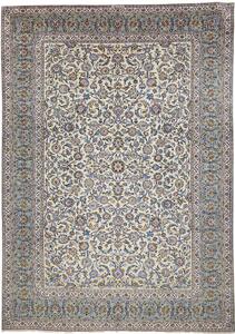 Tappeto Kashan Persia Floreale Avorio Azzurro 295x408 Cm