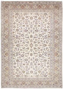 Tappeto Kashan Persia Floreale Crema Blu 238x343 Cm