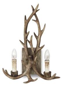 Applique Rustica-Country Chalet Metallo Beige 2 Luci E14