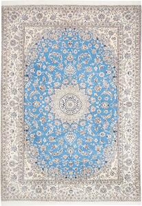 Tappeto Nain 9la Persia Medaglione Azzurro Crema 245x350 Cm