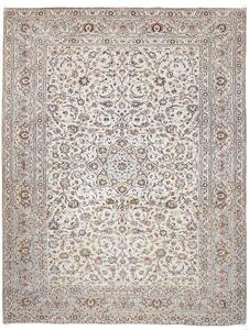 Tappeto Kashan Persia Medaglione Avorio Blu 295x382 Cm