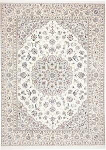 Tappeto Nain 9la Persia Medaglione Avorio Blu 250x344 Cm