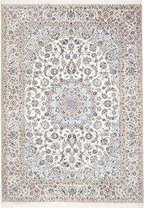 Tappeto Nain 9la Persia Medaglione Crema Celeste 252x353 Cm
