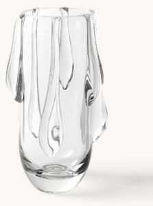 Vaso in vetro effetto colato Carliz, alt. 27 cm