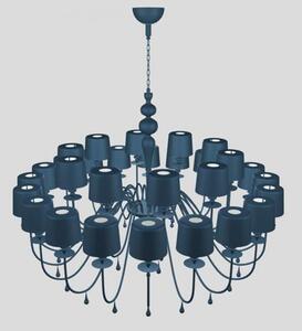Lampadario Contemporaneo Eva In Plastica Blu Alluminio 10 Luci