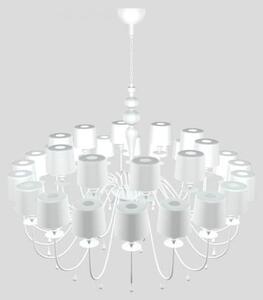 Lampadario Contemporaneo Eva In Plastica Bianco Alluminio 10 Luci