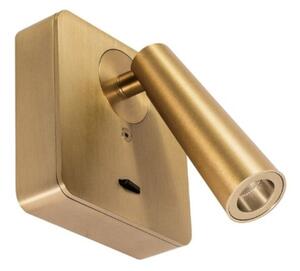 Applique classico gea led gap592 led alluminio oro metacrilato orientabile - Gea Led