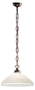 Lampadario classico due p illuminazione yoke 2712 s1 e27 led vetro bianco graffiato - Due P Illuminazione