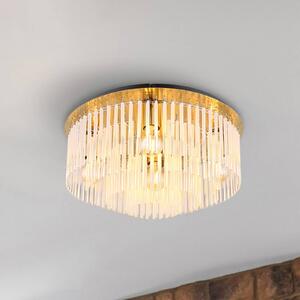 Globo Plafoniera soffitto Gorley, dimmerabile, Ottone / Oro, Soggiorno / Sala da pranzo, Vetro, Plafoniera
