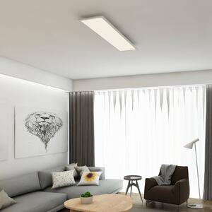 Briloner Pannello LED di Piatto, sensore, 119,5 x 29,5 cm Piatto, Bianco / Opale, Corridoio, Metallo, Moderno, Plafoniera