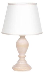 Lumetto In Legno Classico Ocra Sbiancato Con Paralume 1 Luce Anatra