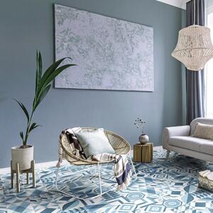 Piastrella decorativa da pavimento e parete Riviera 20 x 20 cm sp. 7.4 mm PEI 4/5, bianco, blu