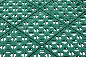 Piastrelle ad incastro ONEK Multiplate in polietilene 56 x 56 cm Sp 10 mm, verde