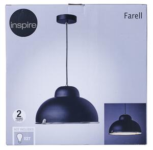 Lampadario Industriale Farell nero in ferro, D. 31.0 cm, INSPIRE