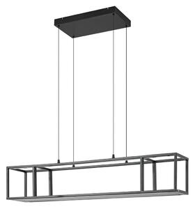Lampada a sospensione Lucande, Estante, dimmerabile, Nero, Soggiorno, Metallo, Moderno