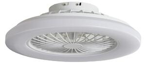 Ventilatore da soffitto LED Vedin, Ø 49 cm, bianco, CCT Lindby, Vedin, dimmerabile, Bianco, Soggiorno, Plastica, Moderno