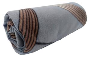 Coperta grigia in vello 150x200 cm Gold Ribbon – JAHU collections