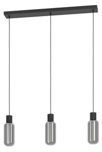 Eglo 901005 - Lampadario a sospensione su cavo MAIONE 3xE27/4W/230V nero/fumé