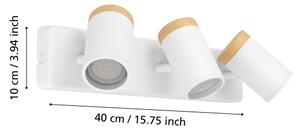 Eglo 300004 - Faretto per bagno CONSUMA 3xGU10/3W/230V IP44 bianco/beige