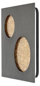 Applique da parete Lucande, Delin, dimmerabile, Grigio, Soggiorno, Metallo, Moderno