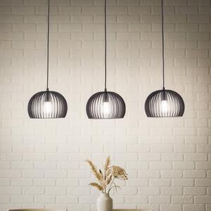 Lampada a sospensione Lindby, Jusra, dimmerabile, Nero, Soggiorno, Metallo, Moderno