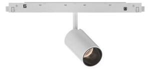 Faretto Binario Singolo On-Off Ego Alluminio Bianco 1 Luce 8W 3000K Luce  Calda