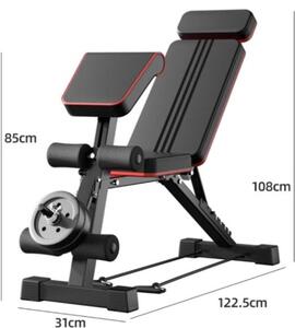 Panca fitness pieghevole con accessori