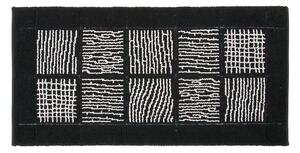 Tappeto antiscivolo rettangolare Savana in cotone nero 110 x 55 cm
