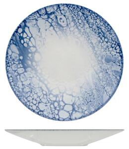 Saturnia Bubble Piatto Fondo Svasato 28 Cm Set 6 Pz In Porcellana Blu