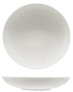 Saturnia Nail Bianco Piatto Fondo 22 Cm Set 12 Pz In Porcellana Bianca