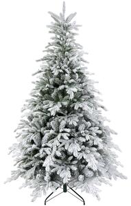 HOMCOM Albero di Natale Innevato con 1321 Rami Ignifughi, in Plastica e Metallo, Ø115x180 cm, Verde