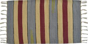 Tappeto Naelie in cotone, tessuto a mano, multicolore, 40x70