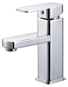 Rubinetto da bagno nero/cromo, miscelatore per lavabo, rubinetteria per lavabo, miscelatore angolare da bagno, miscelatore monocomando in acciaio inossidabile, rubinetteria da bagno. Colore: cromo
