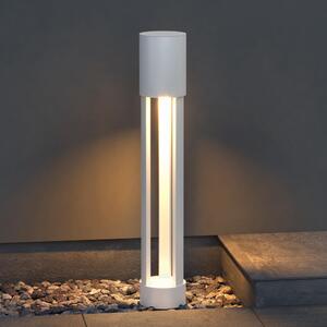 Doporro Lampione da Giardino 3000K, Luminoso da Giardino IP65 Paletti Esterni Led 10W Õ12xH70 cm in Alluminio per Giardini, Parchi, Aree Residenziali e Ingressi NeoForge, Bianco Opaco