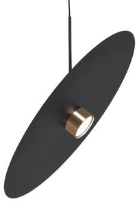 Lampada a sospensione BURGAS nero-oro 1xGX53x10W in metallo, dimensioni: 90x60x60 cm, IP20, Kaja