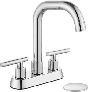Rubinetto per lavabo da bagno con bocca girevole da 4 pollici