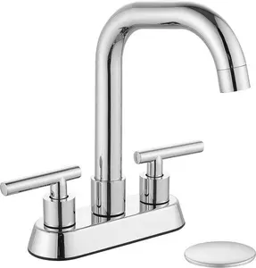 Rubinetto per lavabo da bagno con bocca girevole da 4 pollici